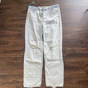 Women's Super-High Rise Distressed Straight Jeans - Wild Fable™